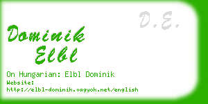 dominik elbl business card
